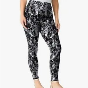 Jockey Black and White Abstract Leggings